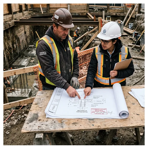 Engineered drawings reviewed on-site by a structural engineer